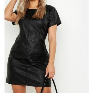 Faux Leather PU Mini Dress